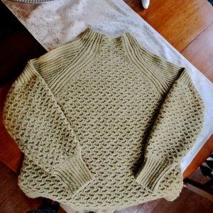 Anthropologie knit sweater Moss green